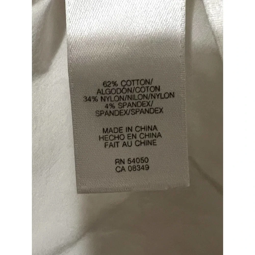 Nine West Button Down Ruffle Cotton Long Sleeve Top Blouse NWOT Size 14 - Picture 7 of 8